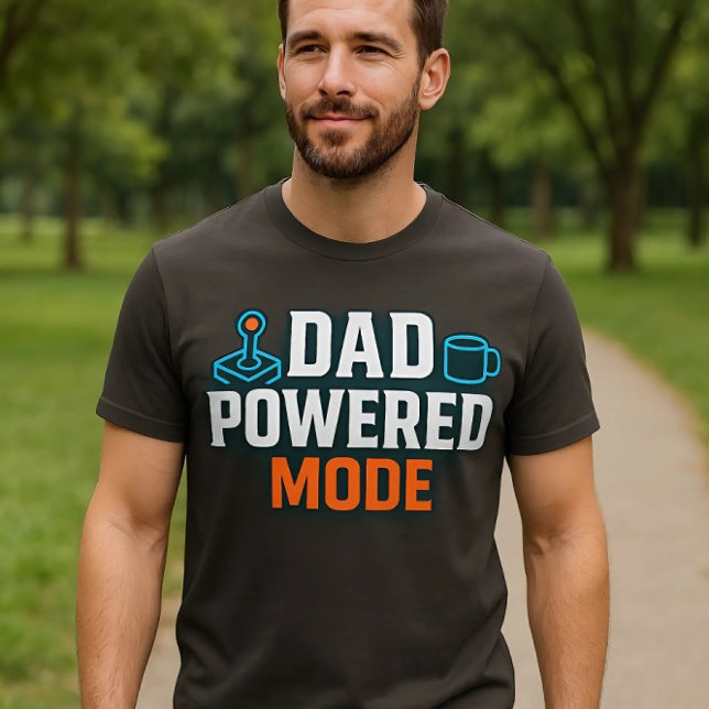 T-shirt Mode alimentation papa | Gamer & Café Energy Neon  (Créateur téléchargé)