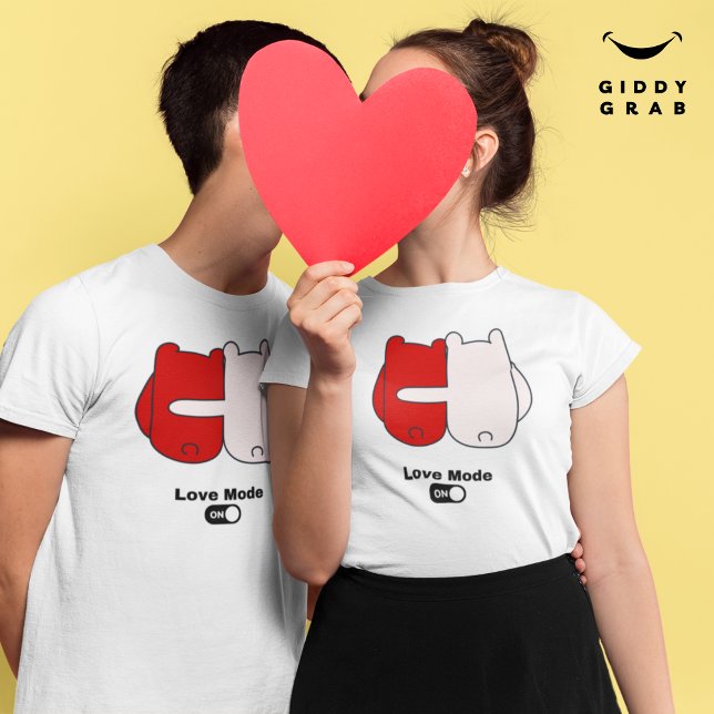 T-shirt Mode Amour sur l'ours mignon Couple Valentine's (Créateur téléchargé)