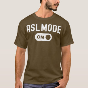 T-shirt Mode ASL sur interprète Traducteur Signet main Lan
