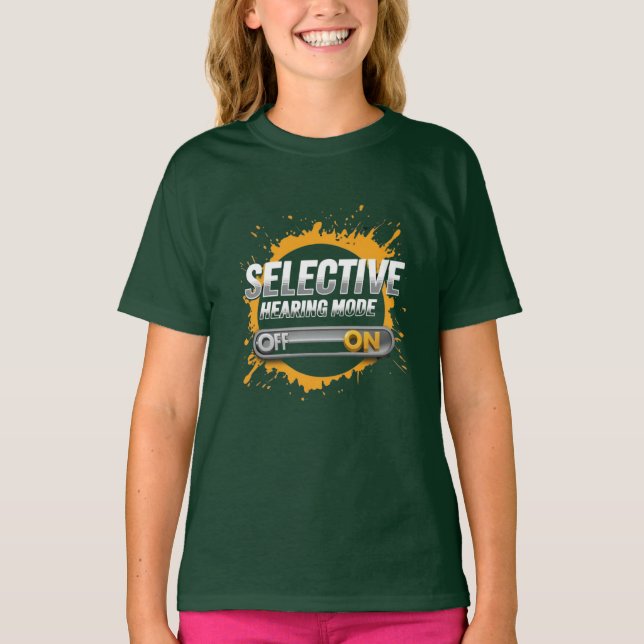 T-shirt "Mode auditif sélectif : ON" Enfants (Devant)