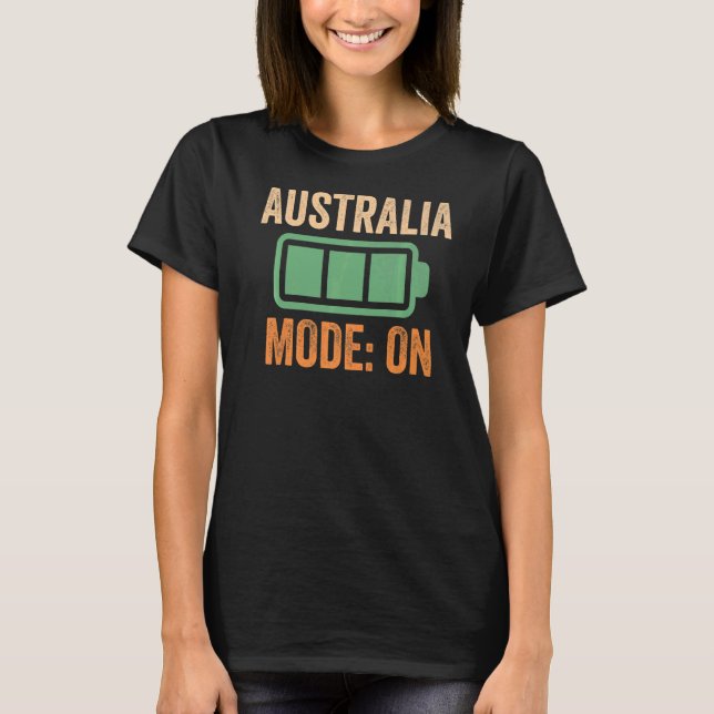 T-shirt Mode Australie sur batterie (Devant)