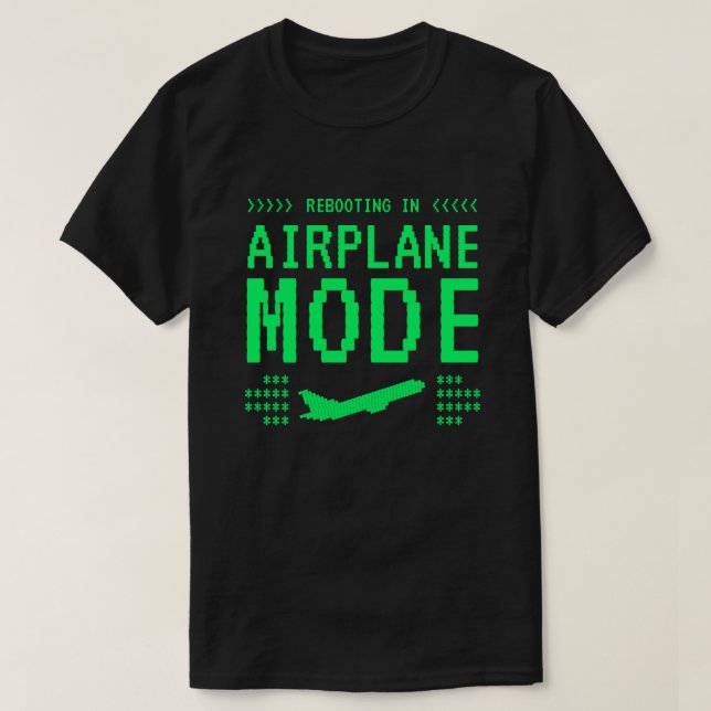 T-Shirt Mode Avion Écran Redémarrer (Design devant)