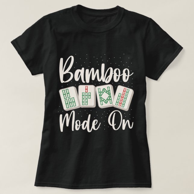T-shirt Mode Bambou sur la conception pour un Mahjong Nerd (Design devant)