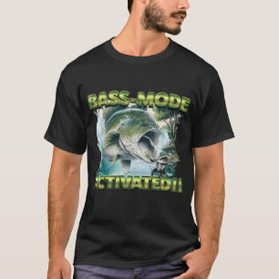 T-shirt Mode Bass Activé !! - Action de pêche Épique Desi