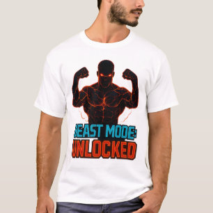 T-shirt Mode Beast Déverrouillé Power Gym Motivational Tsh