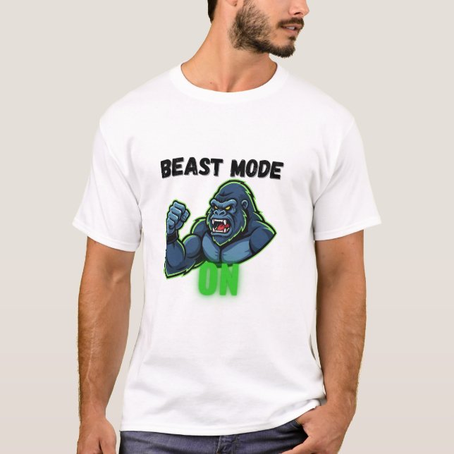 T-shirt Mode Bête Activé – Gym Motivationnel (Devant)