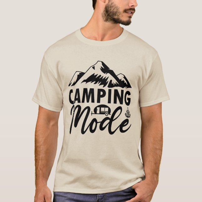 T-shirt Mode Camping Activé | Amateur d'Aventure Camping e (Devant)