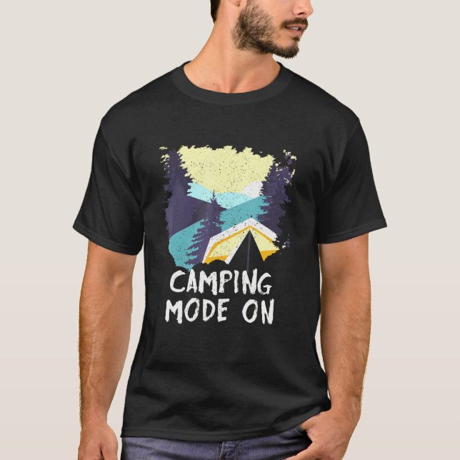 T-shirt Mode Camping Sur Nature Extérieure Nature Naturell (Devant)