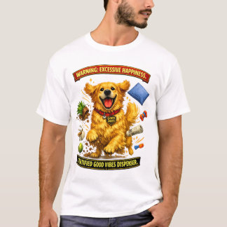 T-Shirt Mode Chaos Golden Retriever Activé