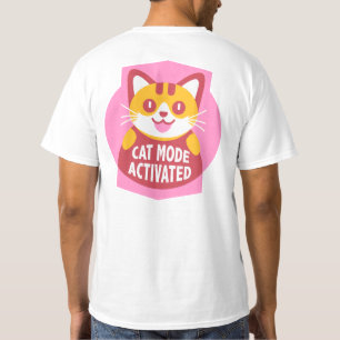 T-shirt Mode Chat Activé Funny Tabby Kitty Robot Chat