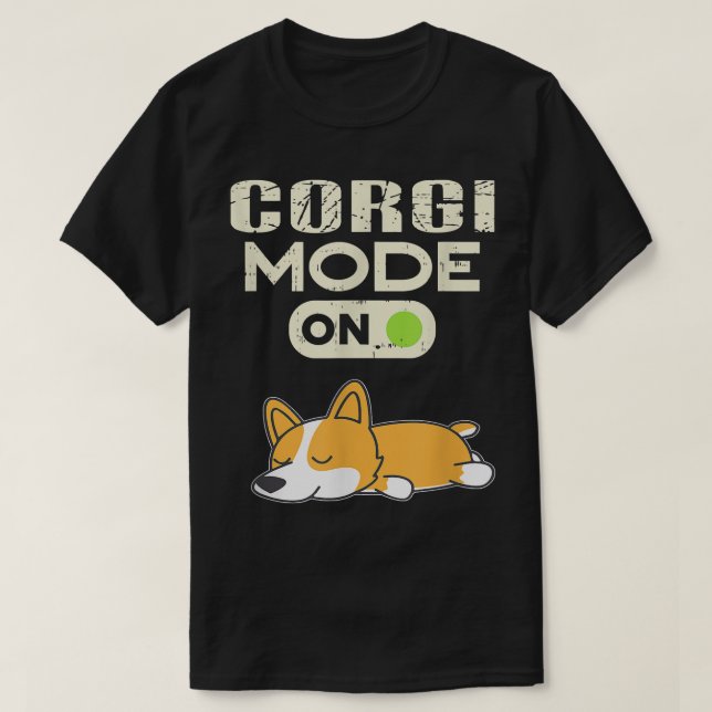 T-shirt Mode Corgi activé Drôle de chien Paresseux Animal  (Design devant)