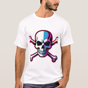 T-shirt Mode Crâne & Crossbones Rock Band Logo Tee