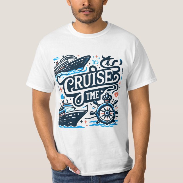 T-shirt Mode croisière activé - Voilier en style (Devant)