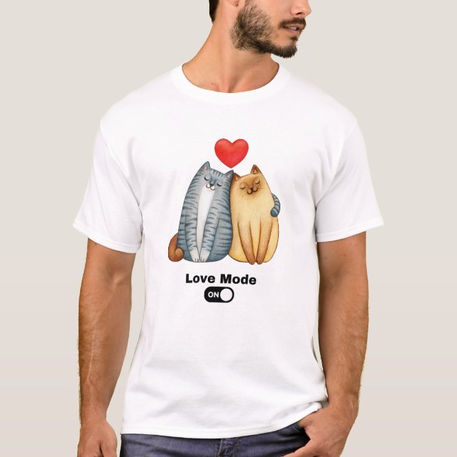 T-shirt Mode d'amour activé (Devant)