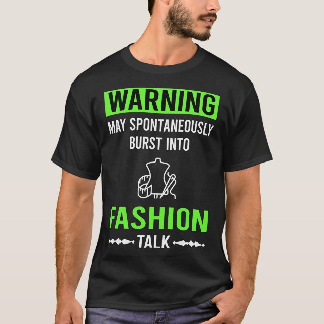 T-shirt Mode d'Avertissement Vert (Devant)