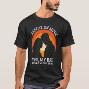 T-shirt Mode De Base Oui Mon Bae M'A Acheté Ces Plages