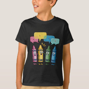 T-shirt Mode de couleur crayon de mode féminine crayons en