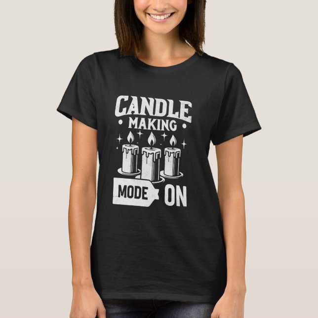 T-shirt Mode De Fabrication De Bougies Sur Bougies Chandel (Devant)