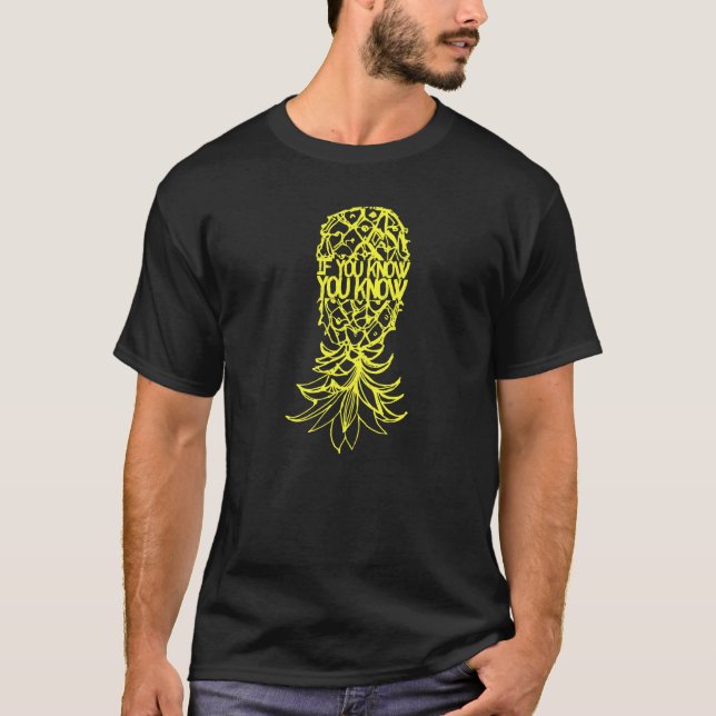 T-shirt Mode de fête à l'envers de l'ananas Swinger Vanill (Devant)