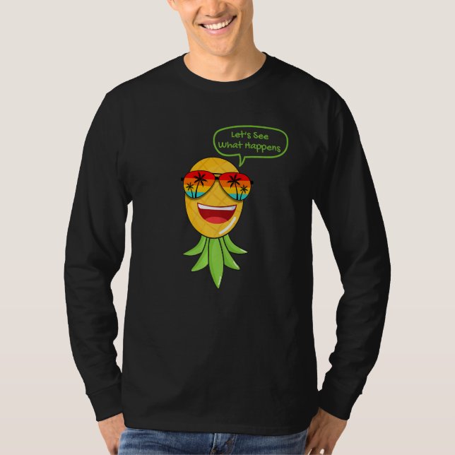 T-shirt Mode de fête à l'envers de l'ananas Swinger Vanill (Devant)