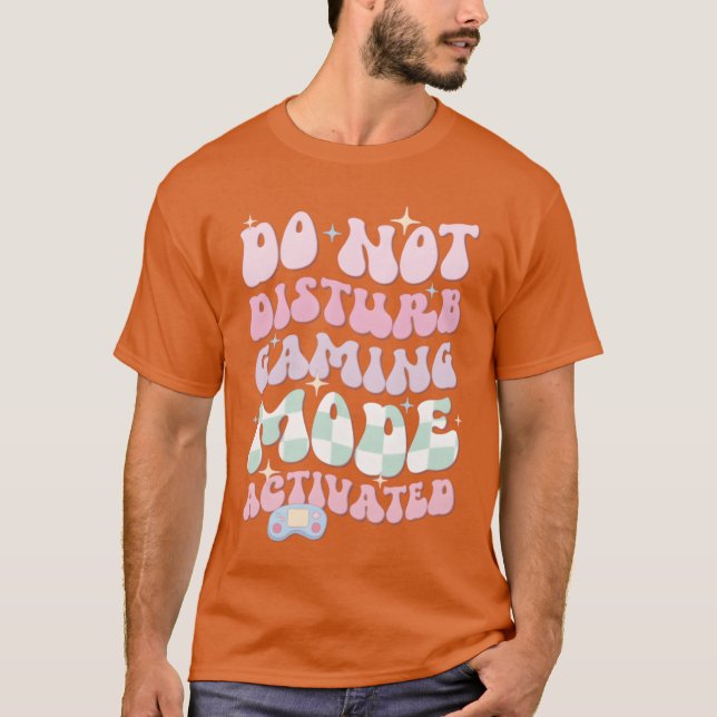 T-shirt Mode de jeu Ne pas déranger activé garçon (Devant)