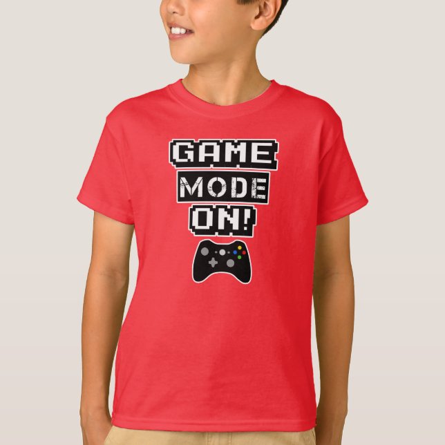 T-shirt Mode de jeu sur la chemise drôle de jeu vidéo de (Devant)