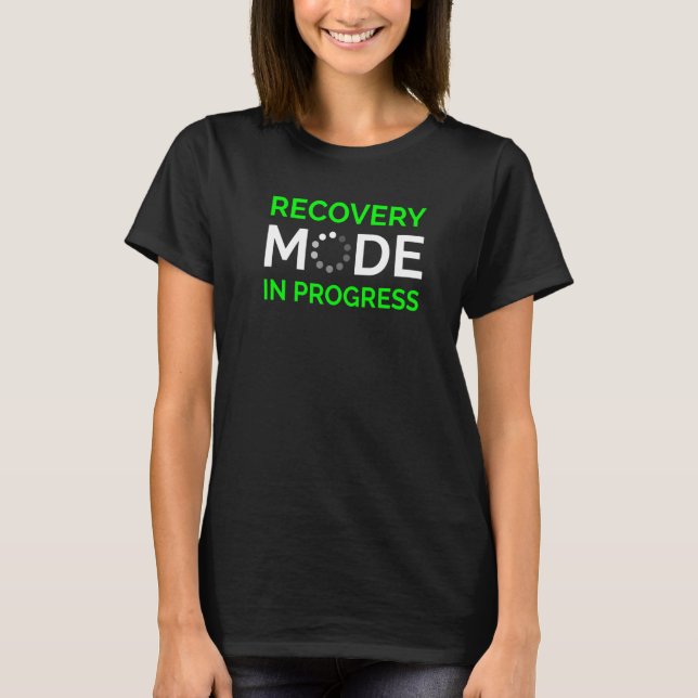 T-shirt Mode de récupération en cours Blanc et vert (Devant)