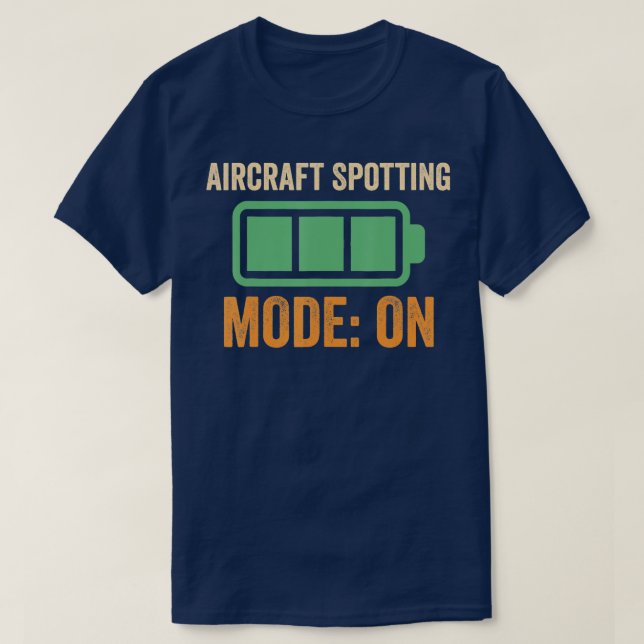 T-shirt Mode de repérage d'aéronef activé, conception de l (Design devant)