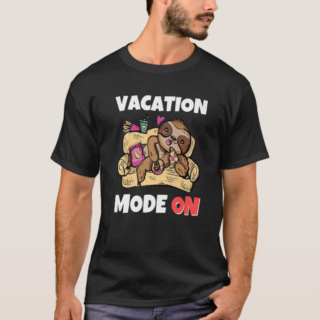 T-shirt Mode De Vacances De Parcours Activé Pour Les Vacan (Devant)
