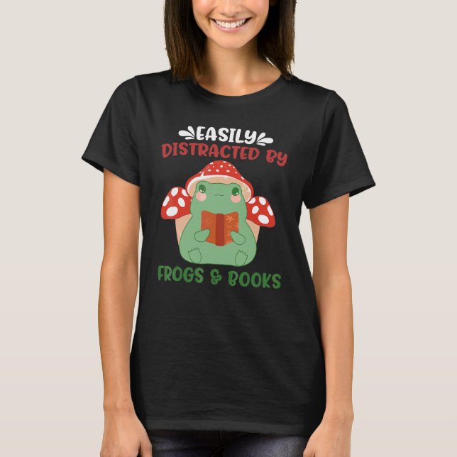 T-shirt Mode de vie de bibliophile facilement distrait par (Devant)