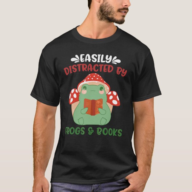 T-shirt Mode de vie de bibliophile facilement distrait par (Devant)
