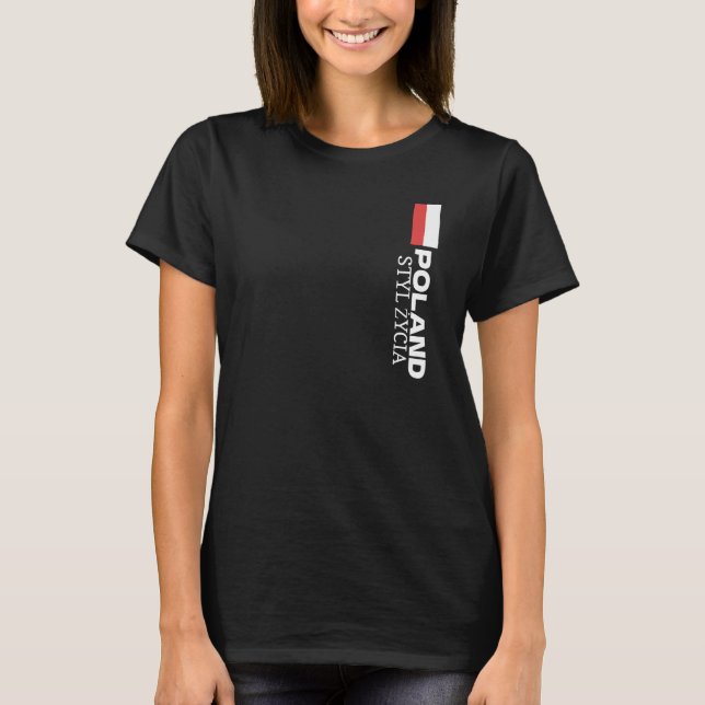 T-SHIRT MODE DE VIE DE POLOGNE, MONDE, CADEAU POUR ELLE, C (Devant)