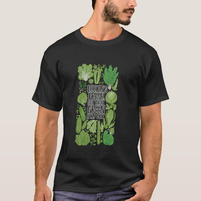 T-shirt Mode de vie drôle végétalien vert frais à base de  (Devant)