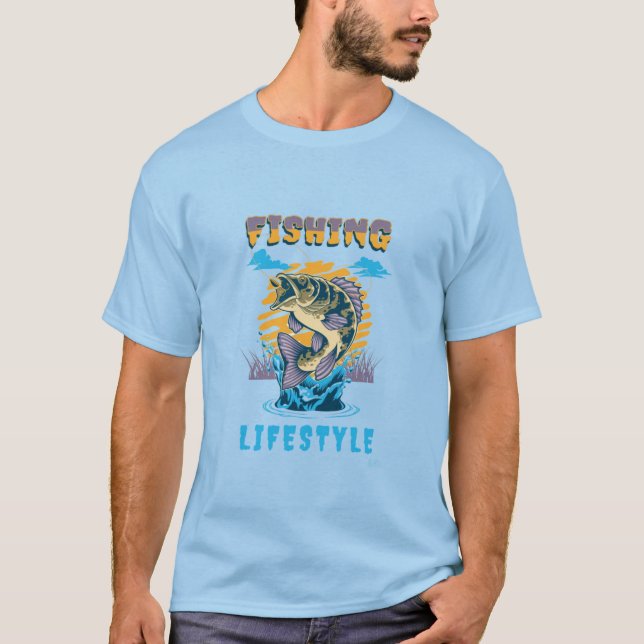 T-SHIRT MODE DE VIE PÊCHE (Devant)