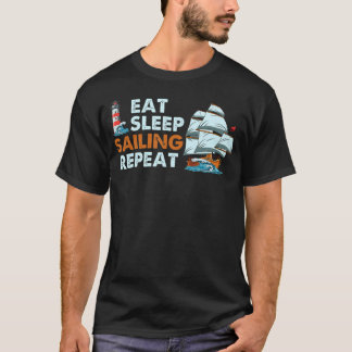 T-shirt Mode de vie voile Manger Dormir Voile Répéter