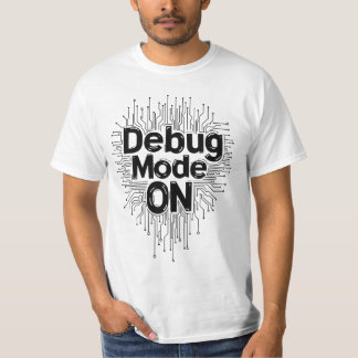 T-shirt Mode Débogage Activé Programmeur Codage Carte de C