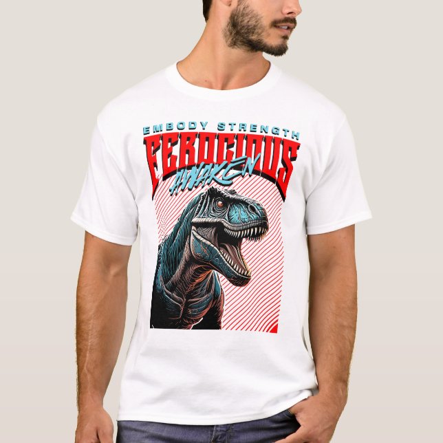T-shirt Mode décontractée CoolT-Rex Streetwear Conception  (Devant)