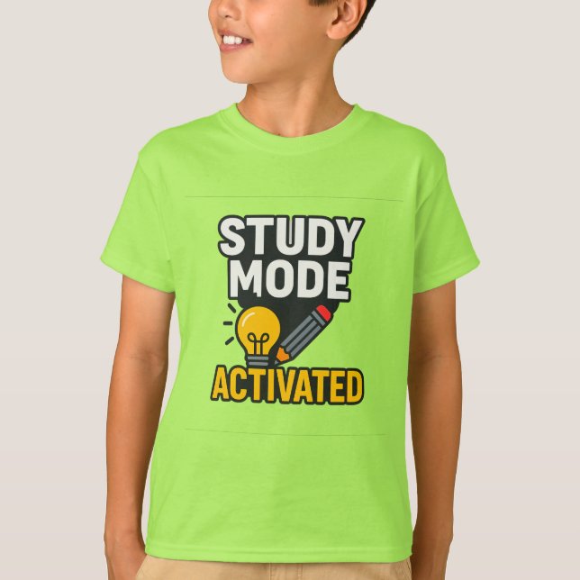 T-shirt Mode d'étude activé • Étudiant et enseignant  (Devant)