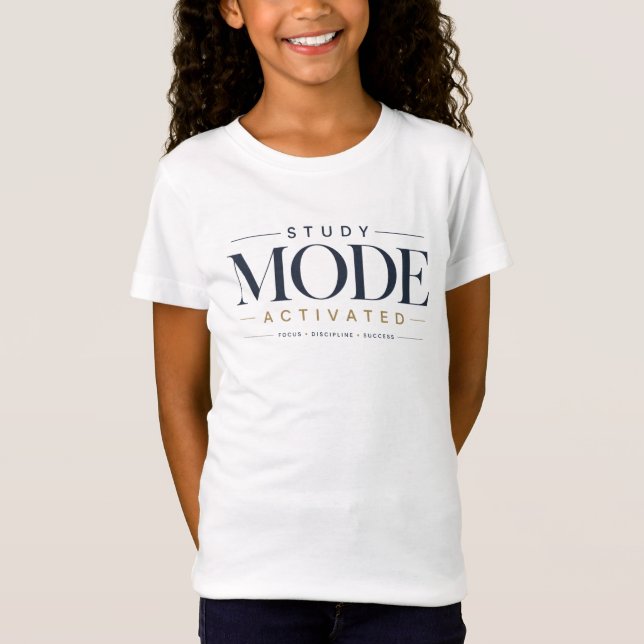 T-Shirt Mode d'étude esthétique activé Design (Devant)