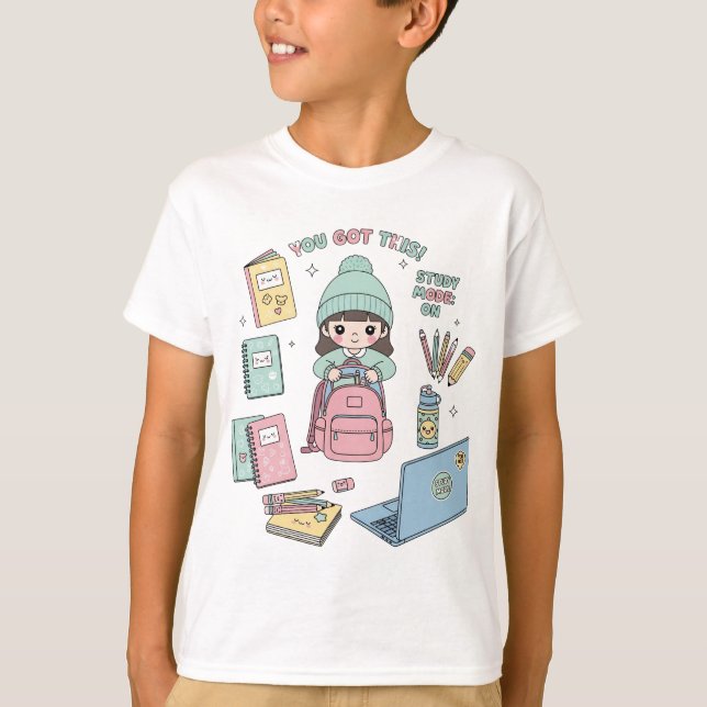 T-shirt Mode d'étude mûre activé | Vous Avez Des Enfants (Devant)