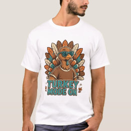 T-shirt Mode Dinde Activé Dinde de Thanksgiving Drôle Avec