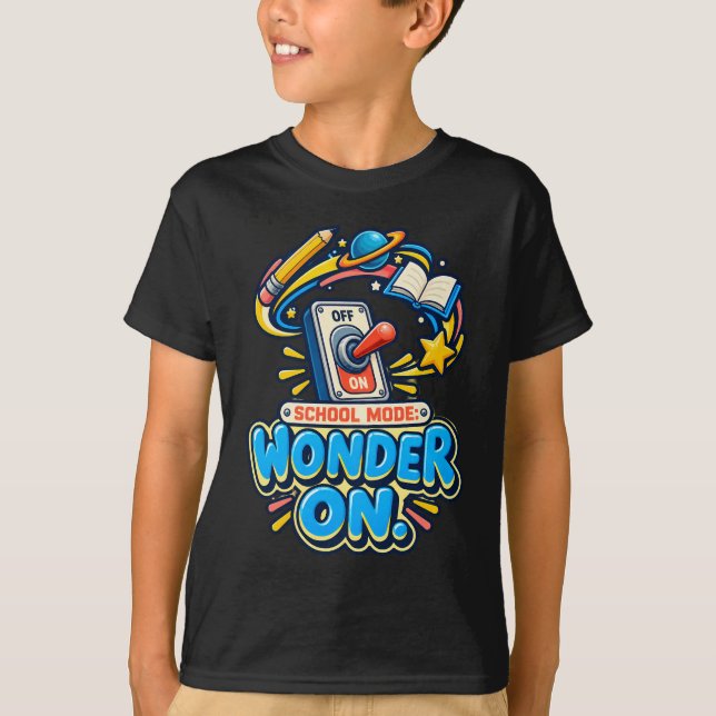 T-shirt Mode École Curiosité Interrupteur Imagination (Devant)