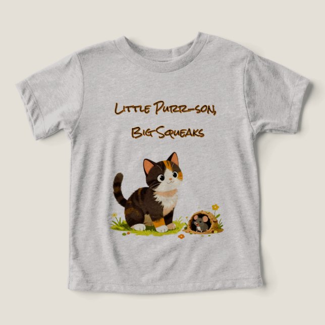 T-Shirt Mode École Maternelle Chat Souris (Design Recto)