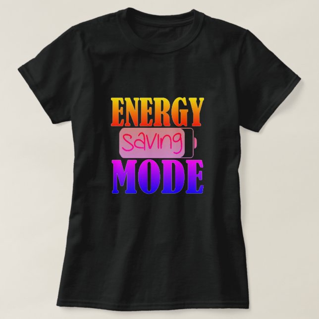 T-shirt Mode économie d'énergie (Design devant)