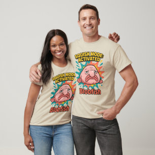 T-shirt Mode Écrasement Activé – Blobfish Mignon