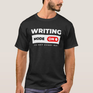 T-shirt Mode Écriture Activé Cadeau Drôle d'Écrivain Auteu