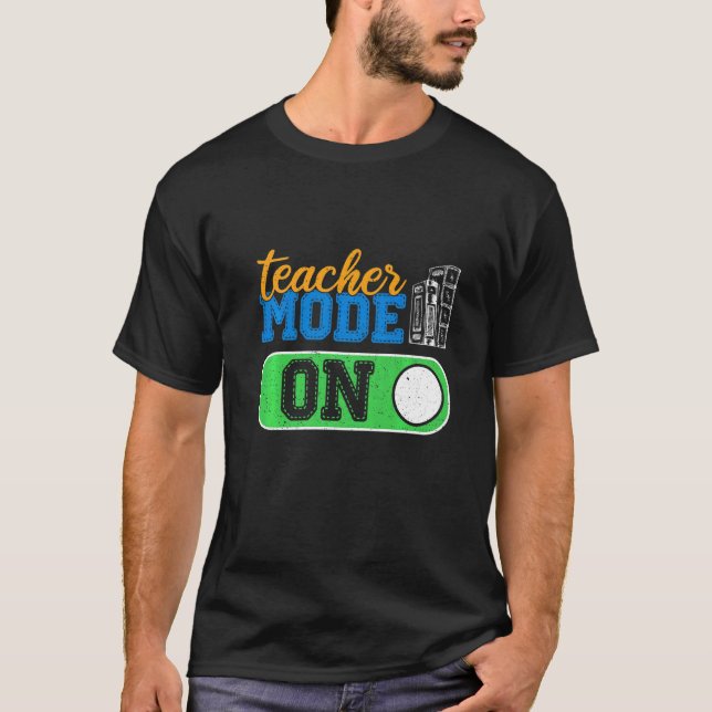 T-shirt Mode Enseignant Activé Enseignement Premier Jour D (Devant)