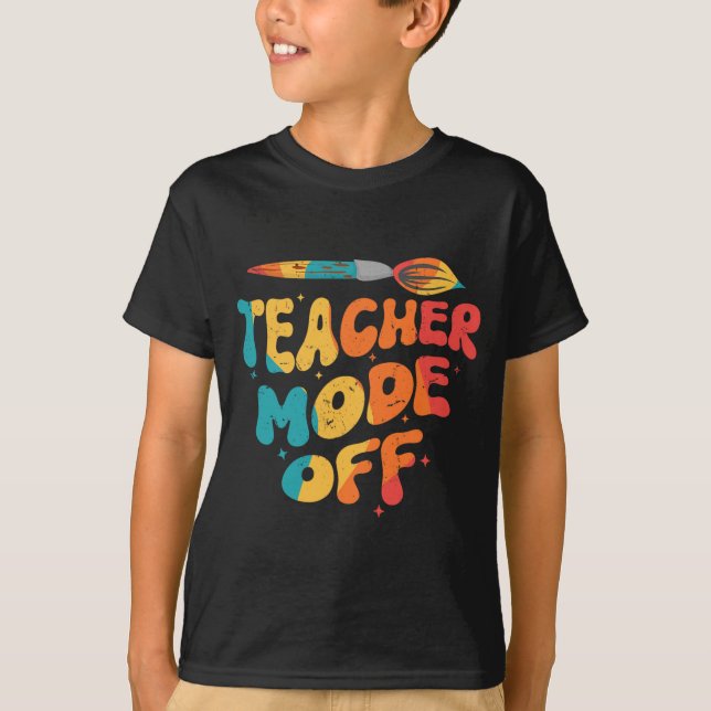 T-shirt Mode Enseignant Désactivé Dernier Jour De L'école  (Devant)