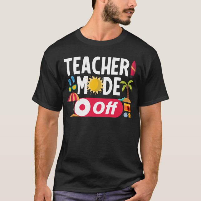T-shirt Mode Enseignant Désactivé Drôle Dernier Jour De L' (Devant)