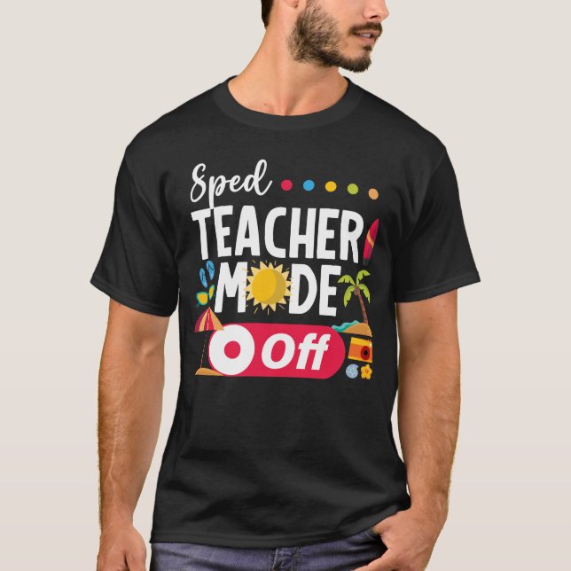 T-shirt Mode Enseignant Sped Désactivé Dernier Jour De L'É (Devant)